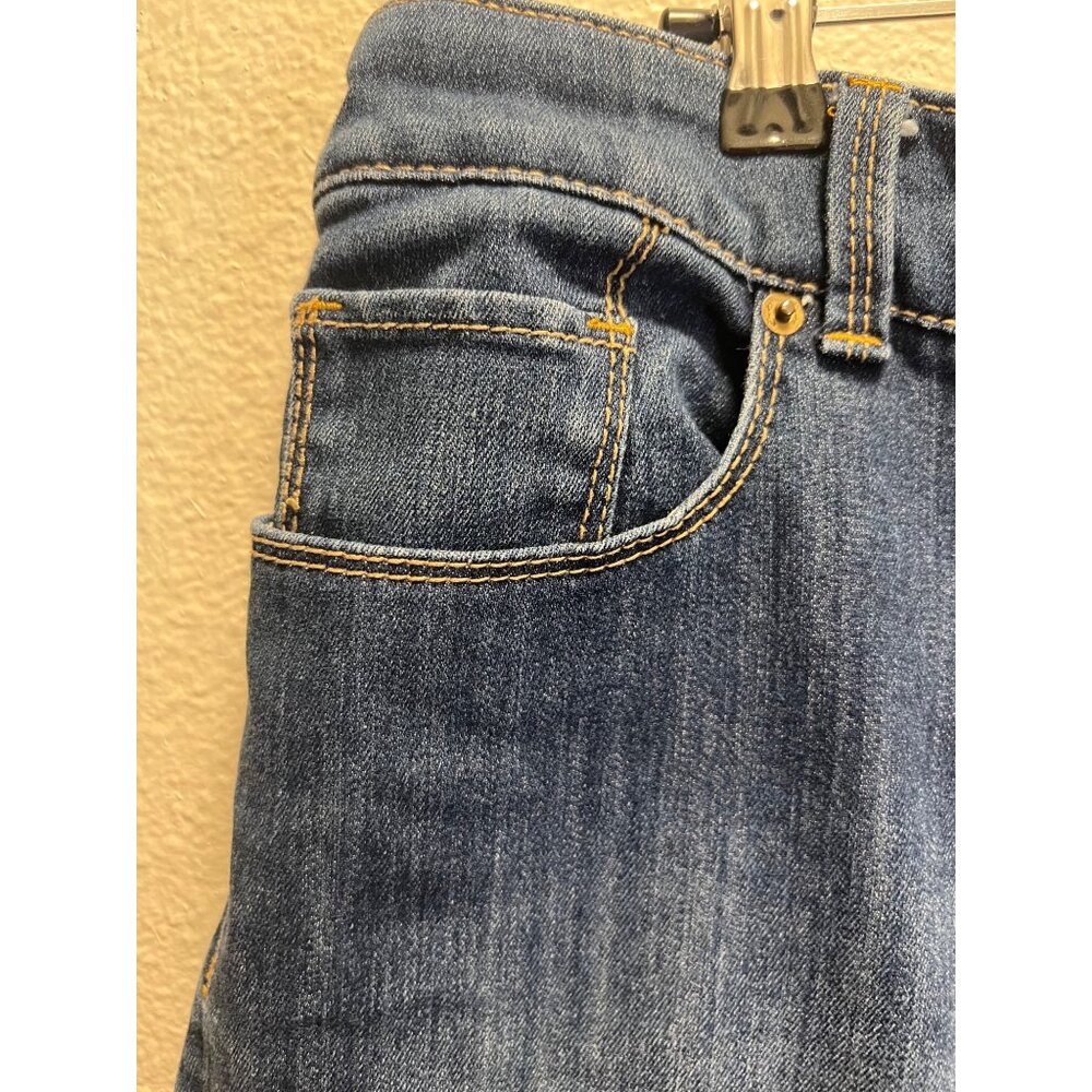Seven7 Luxe Womens Blue Denim Jeans W/ Rhinestone Back Pockets Size 16 - Picture 6 of 7